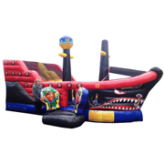 pirate ship inflatable slide